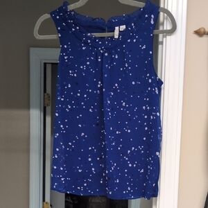 Elle Royal Blue Sleeveless Dot-Print Camisole